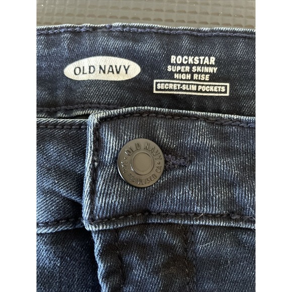 Old Navy Rockstar Super Skinny High Rise 18 Secret Slim Pockets Plus Woman Dark - Picture 7 of 9